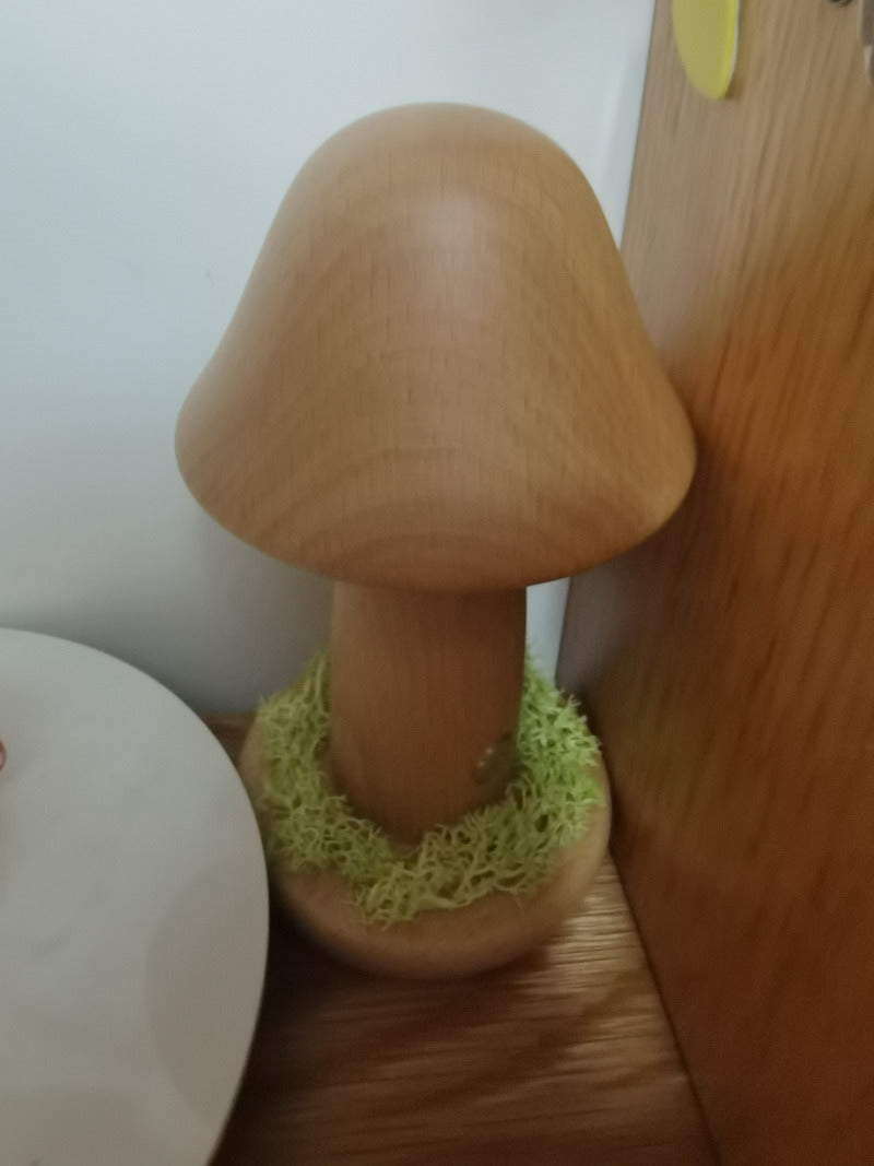 Charming Wooden Mushroom Night Light: Cozy Ambiance for Room,Creative Gifts