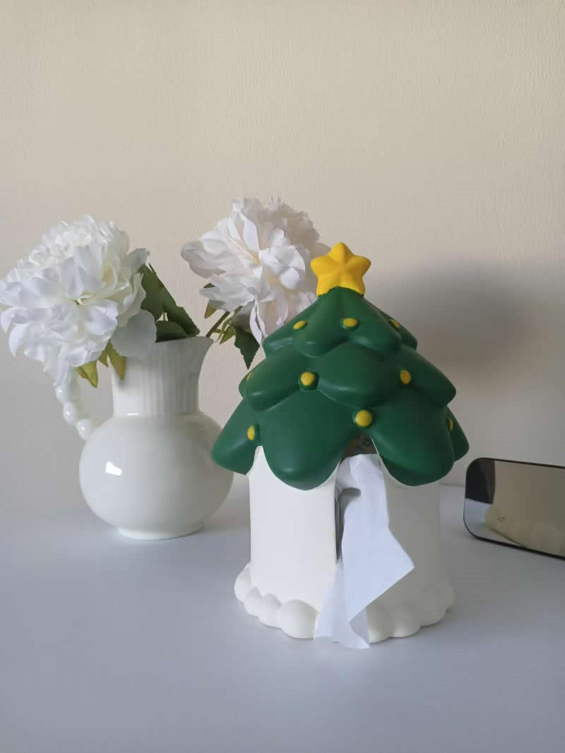 Christmas Tree House Facial Tissue Holder, Christmas Decoration Ideas