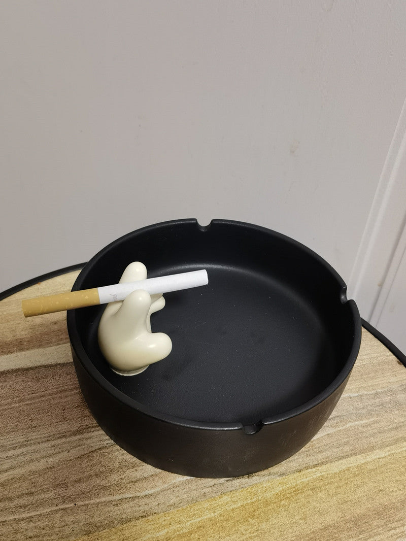 Cigarette-Shaped Ashtray Held Between Fingers, Funny Desktop Organization