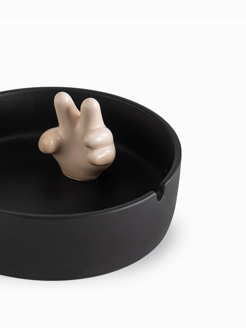 Cigarette-Shaped Ashtray Held Between Fingers, Funny Desktop Organization