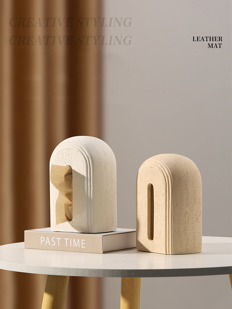 Classic Arch-Shaped Art Tissue Box - Elegant Home Decor