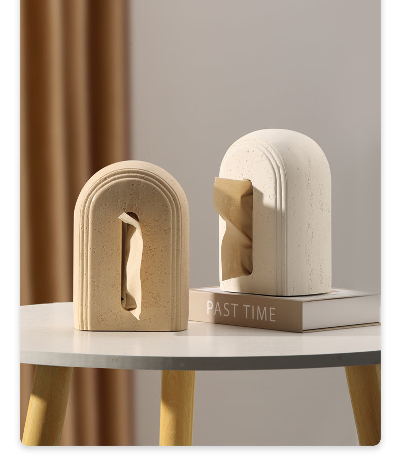 Classic Arch-Shaped Art Tissue Box - Elegant Home Decor