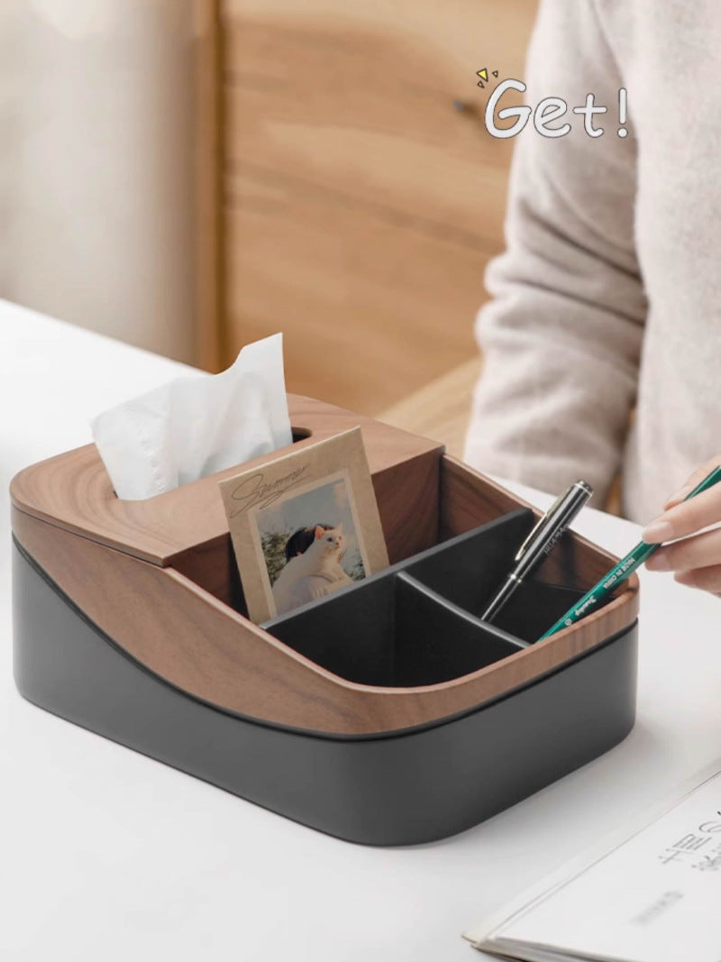 Classic Tissue Box With Storage Box,Desktop Organization