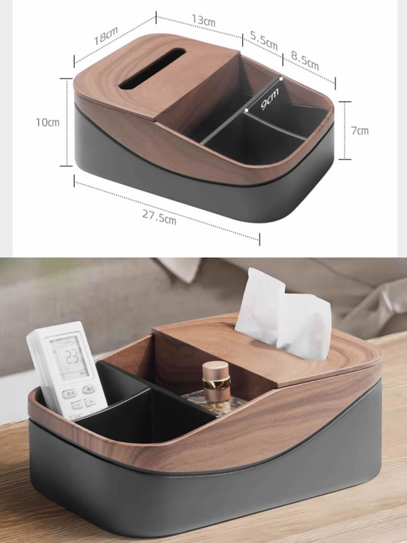 Classic Tissue Box With Storage Box,Desktop Organization