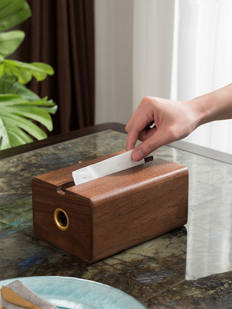 Classic Black Walnut Wood Tissue Box: Timeless Elegance for Any Room