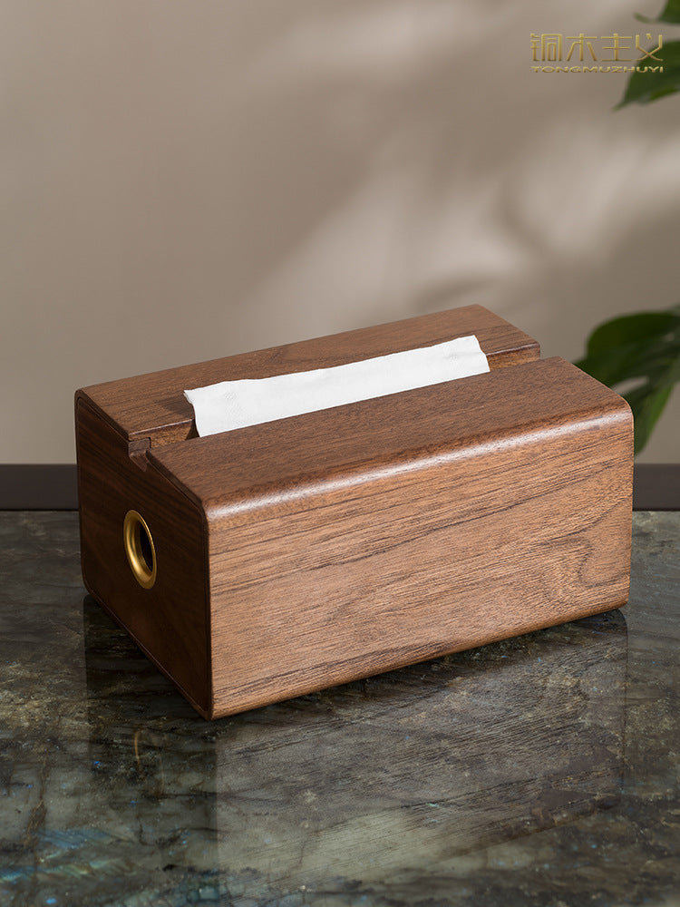 Classic Black Walnut Wood Tissue Box: Timeless Elegance for Any Room