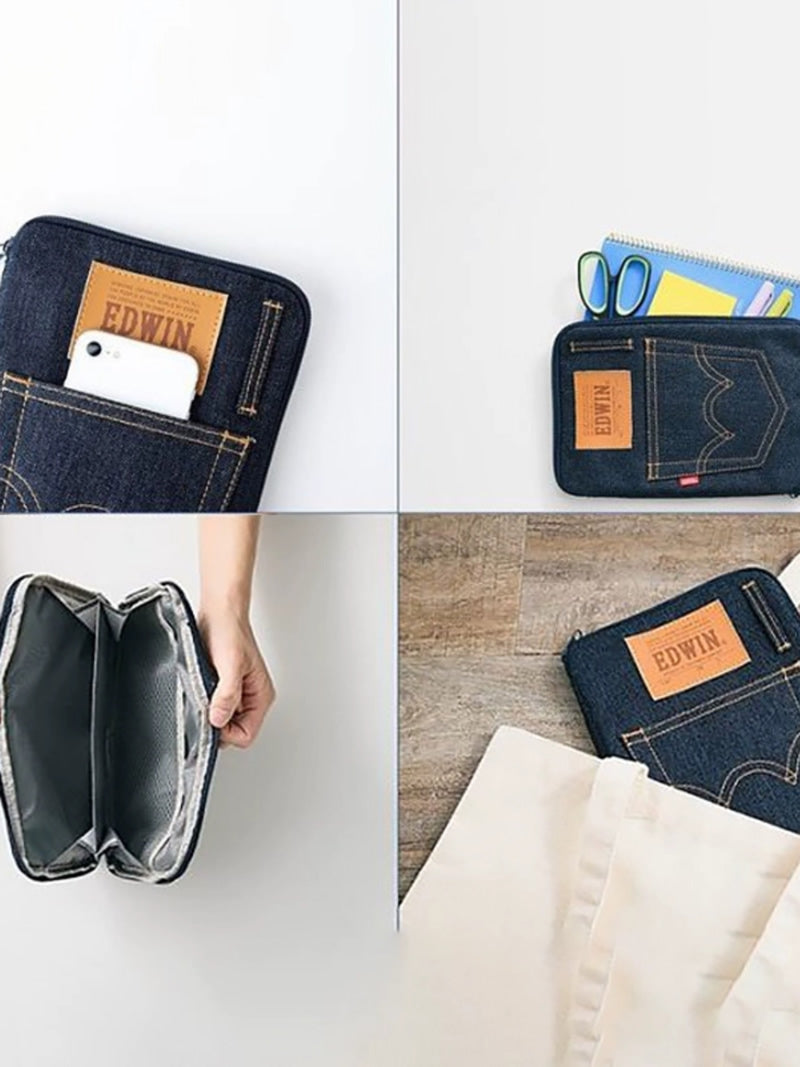 Classic Denim Canvas Storage Bag, Personalized Design,Creative Office Gifts