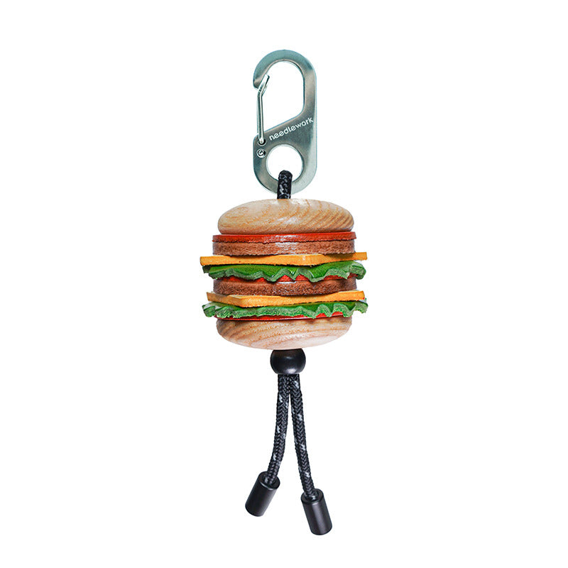 Mini Hamburger Phone Keychain Backpack Pendant, Car Hanging Ornament