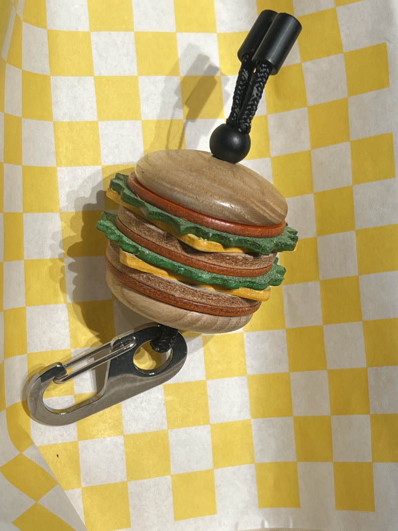 Mini Hamburger Phone Keychain Backpack Pendant, Car Hanging Ornament