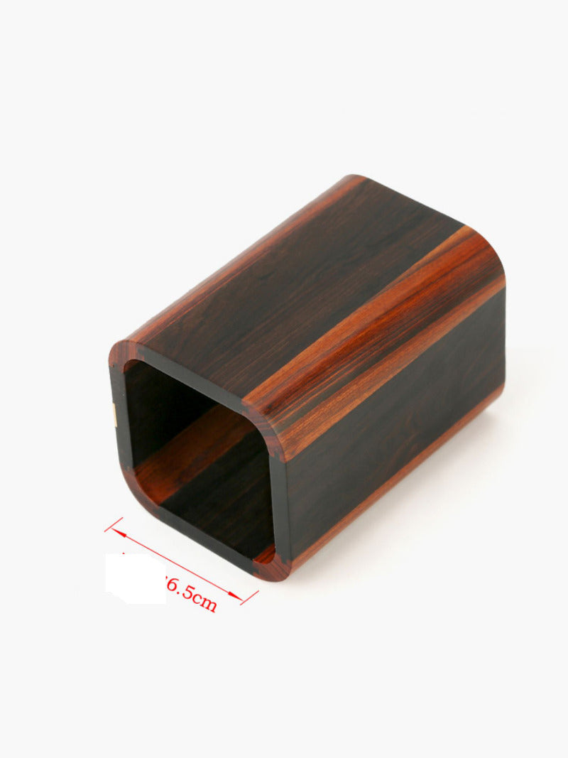 Classic Redwood moon pattern pen holder, office wood storage