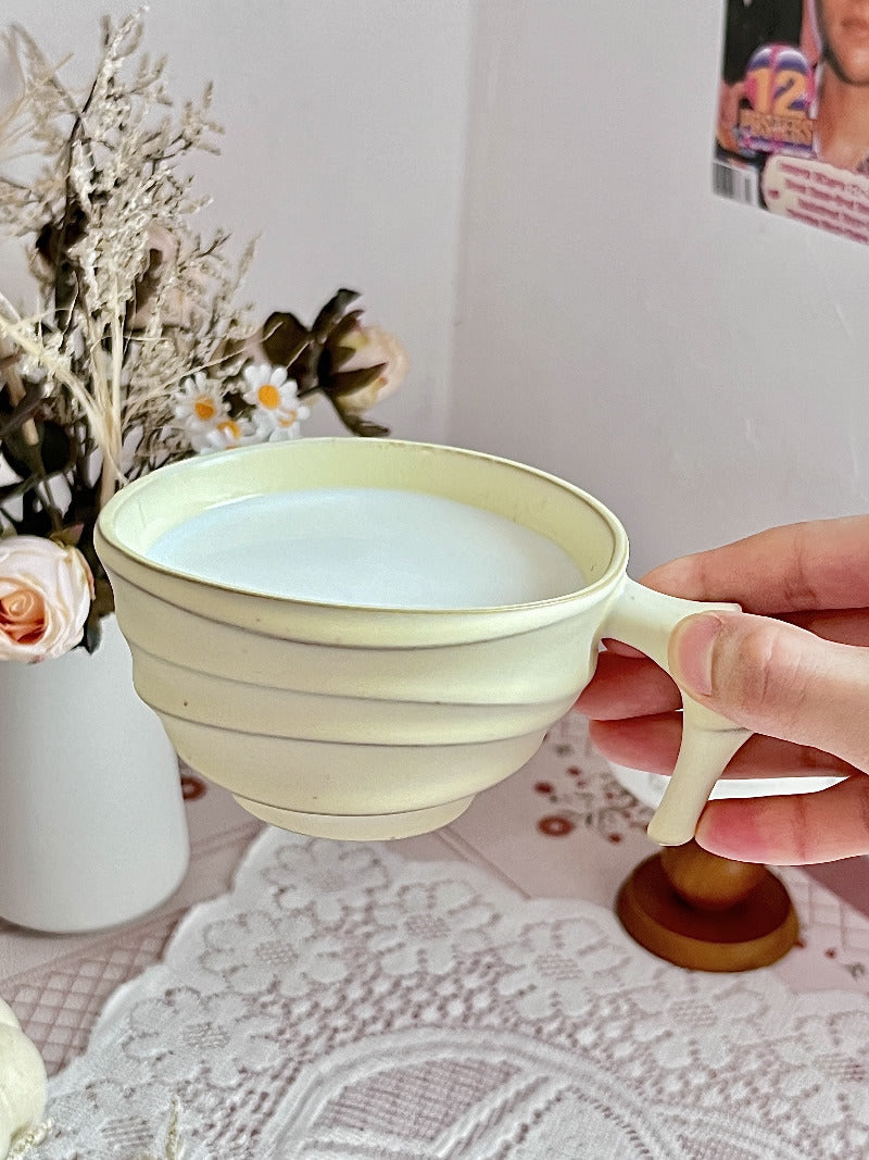 Classic Vintage Irregular Textured Ceramic Coffee Cup