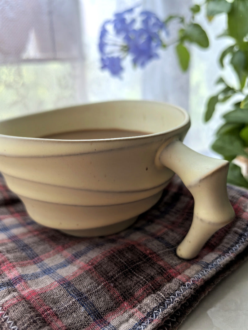 Classic Vintage Irregular Textured Ceramic Coffee Cup