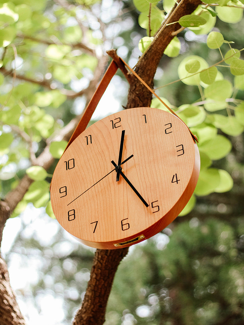 Classic Wooden Art Silent Wall Clock - Timeless and Elegant Design