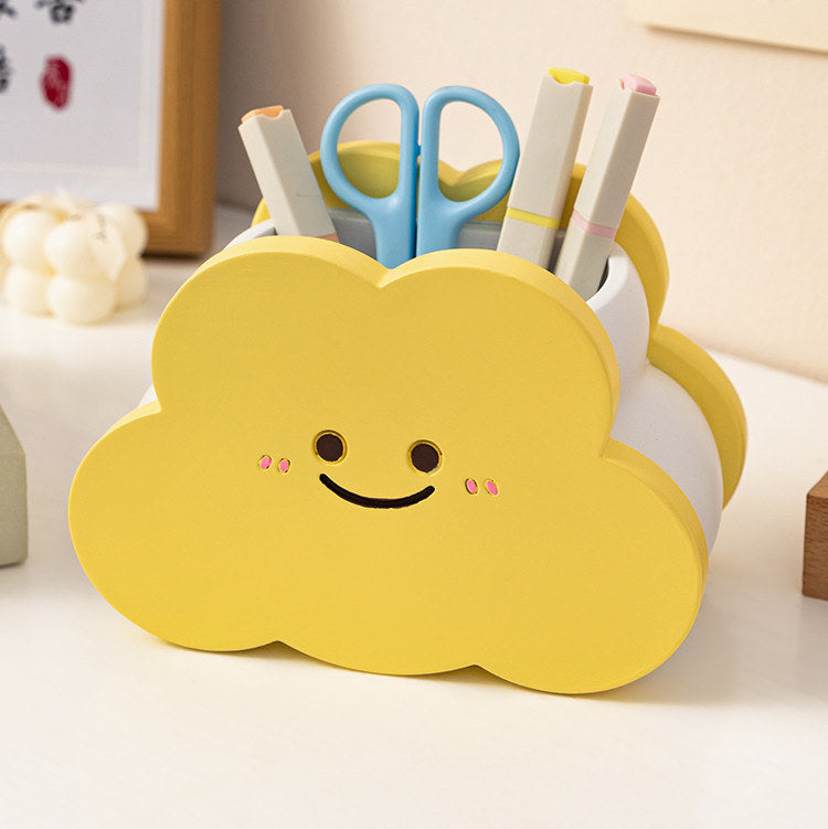 Cloud-Themed Desk Pen Holder,Office Stationery Organizer Storage