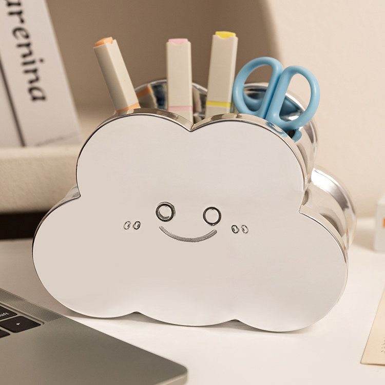 Cloud-Themed Desk Pen Holder,Office Stationery Organizer Storage