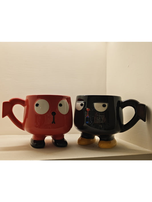 Cool Big-Eye Cartoon Ceramic Mug - Fun & Stylish Coffee Cup for Home or Office