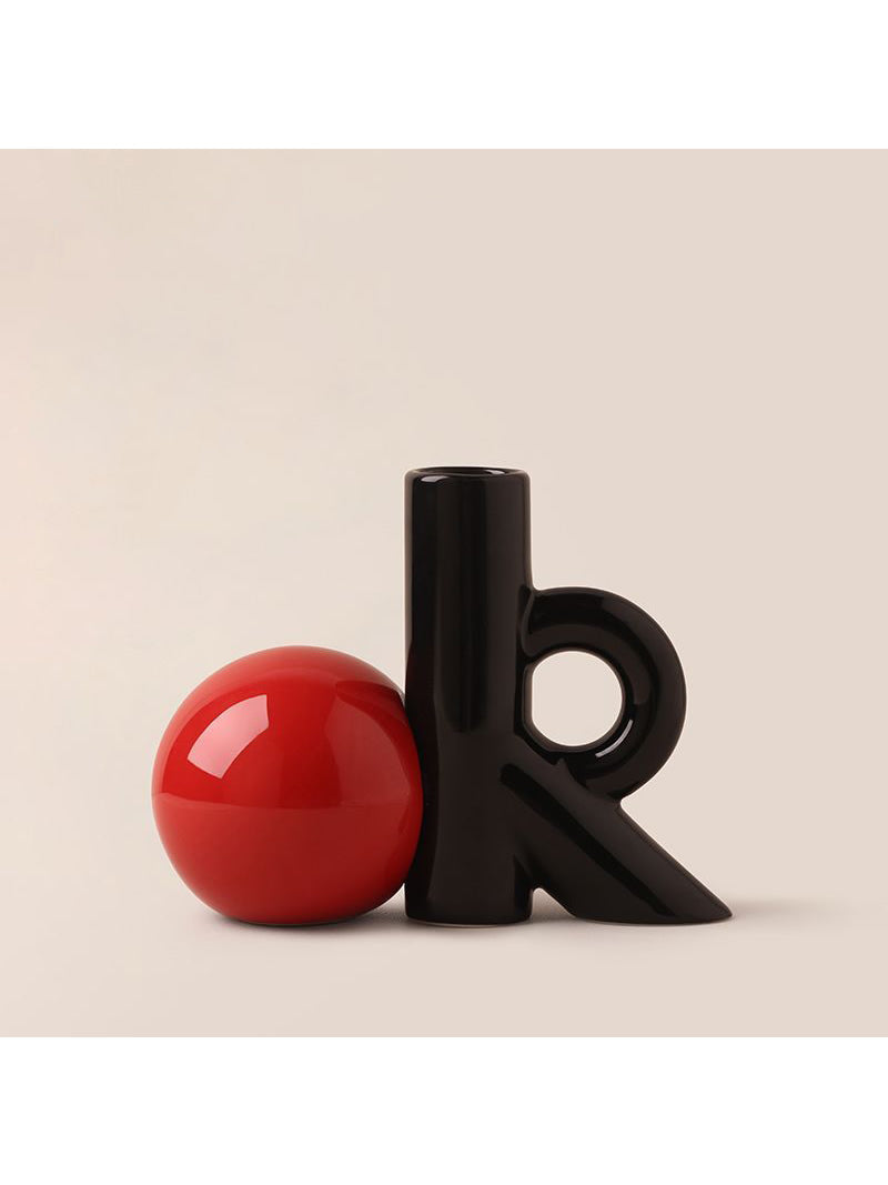 Creative Art "Ok" Shaped Ceramic Vase, Office Desk Decoration Ornaments