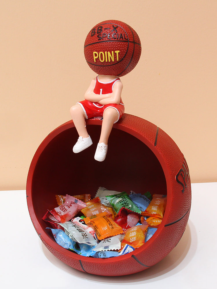 Creative Basketball Desktop Decoration Storage, Candy Plate