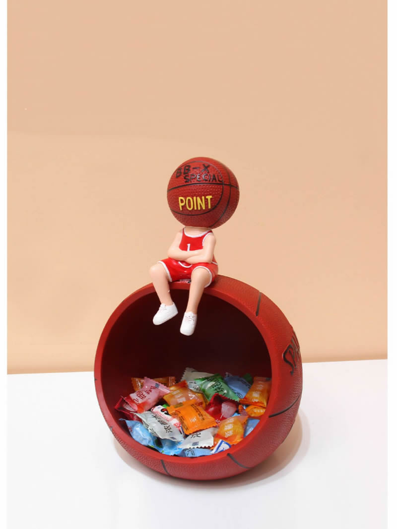 Creative Basketball Desktop Decoration Storage, Candy Plate