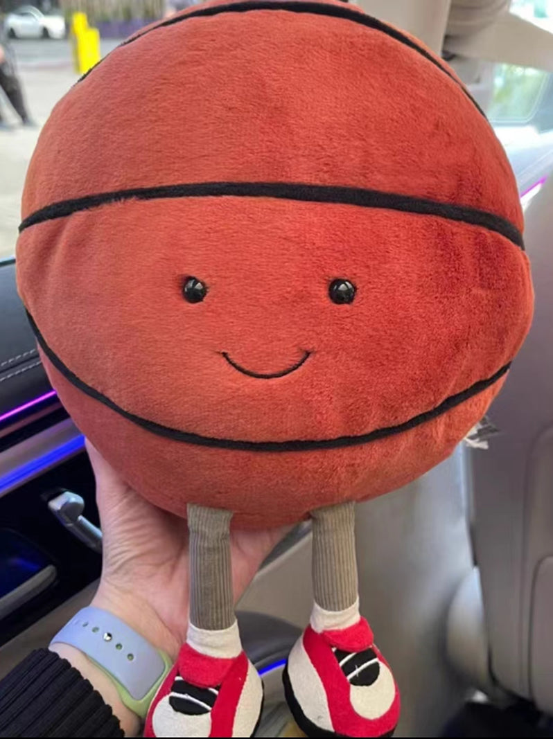 Creative Basketball Football Cartoon Plush Pillow, Decorative Gift For Children