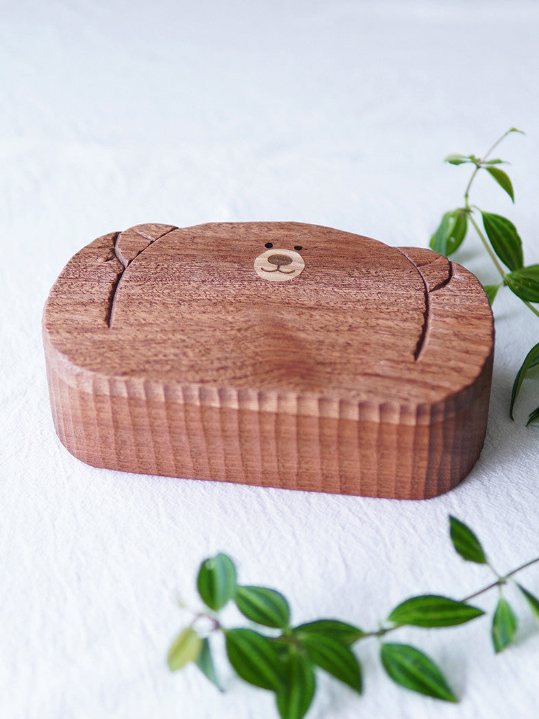 Creative Bear Wooden Jewelry Box, Small Items Storage Box