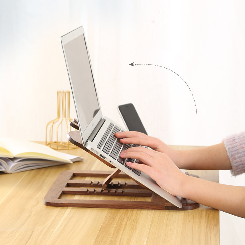 Creative Butterfly Shaped Wooden Laptop Stand,Angle Can Be Adjusted