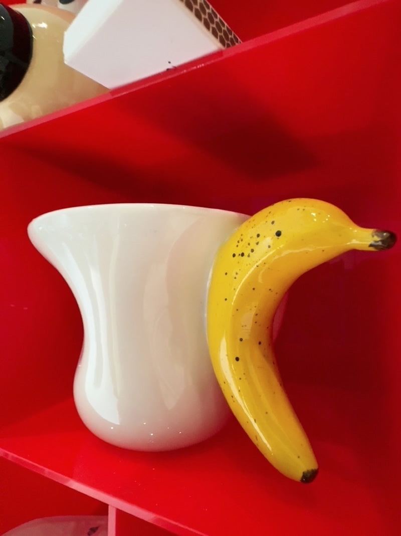 Creative Fruit Ceramic Mug, Banana Apple Cup Handle