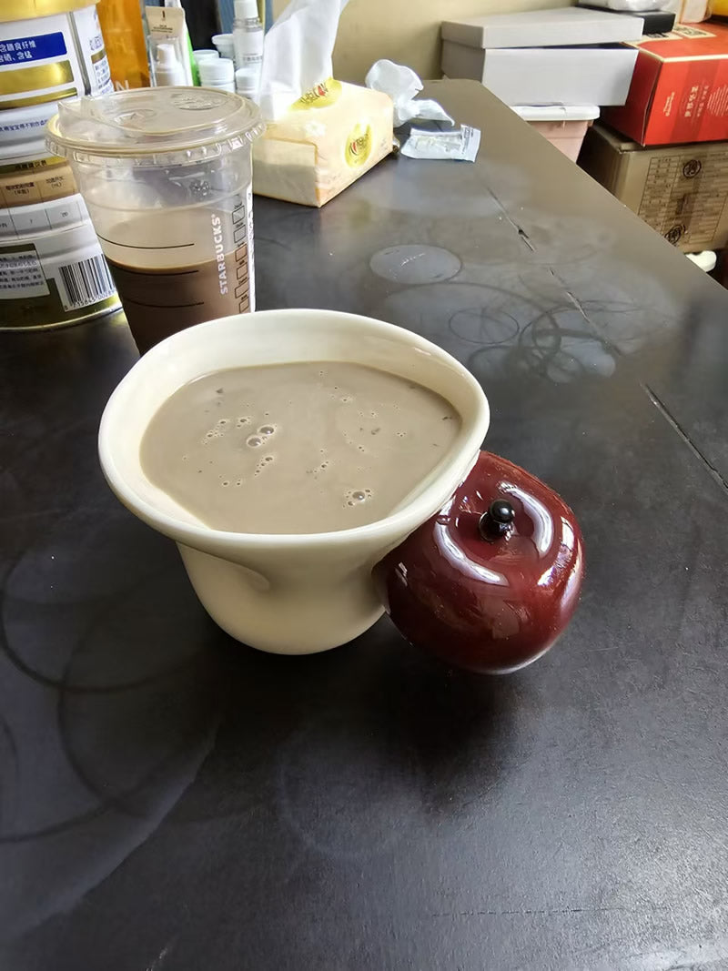 Creative Fruit Ceramic Mug, Banana Apple Cup Handle