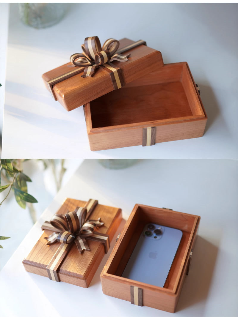 Amazing Gift Box Shape Wooden Jewelry Storage Box