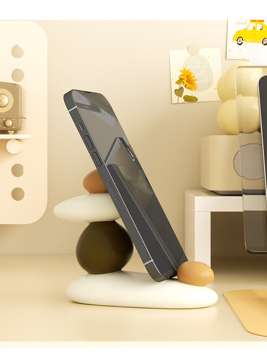 Creative goose soft stone phone stand, unique desktop ornaments