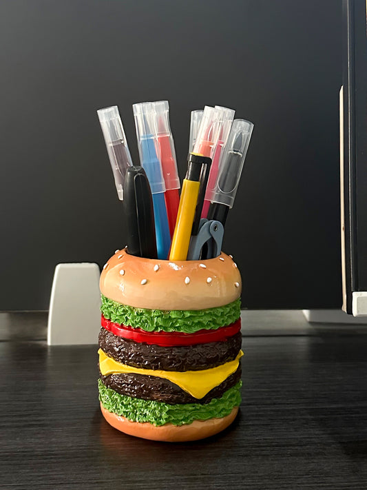 Creative hamburger pen holder, desk storage, photography decoration