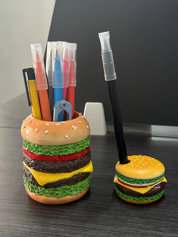 Creative hamburger pen holder, desk storage, photography decoration