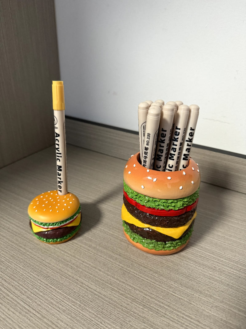 Creative hamburger pen holder, desk storage, photography decoration