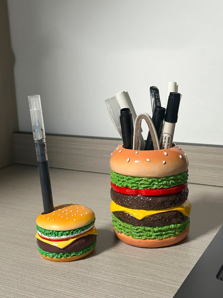 Creative hamburger pen holder, desk storage, photography decoration