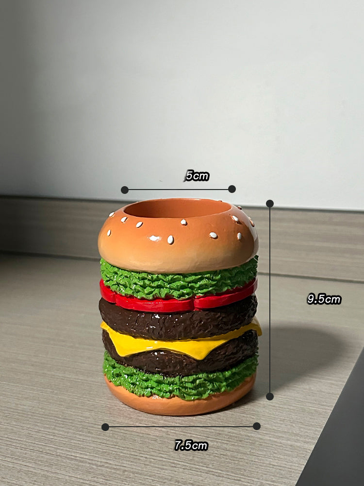 Creative hamburger pen holder, desk storage, photography decoration