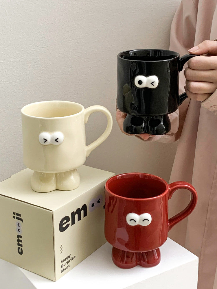 Creative Hip-Hop Smiley Ceramic Mug: Perfect Fun Gift