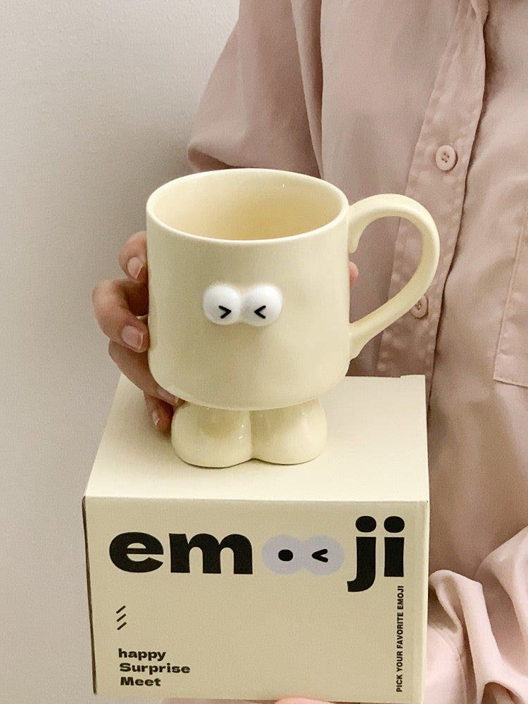 Creative Hip-Hop Smiley Ceramic Mug: Perfect Fun Gift