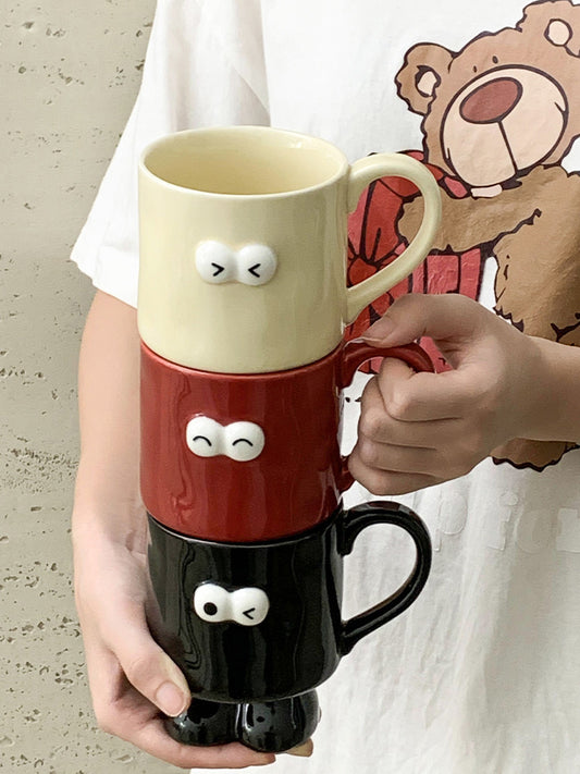 Creative Hip-Hop Smiley Ceramic Mug: Perfect Fun Gift