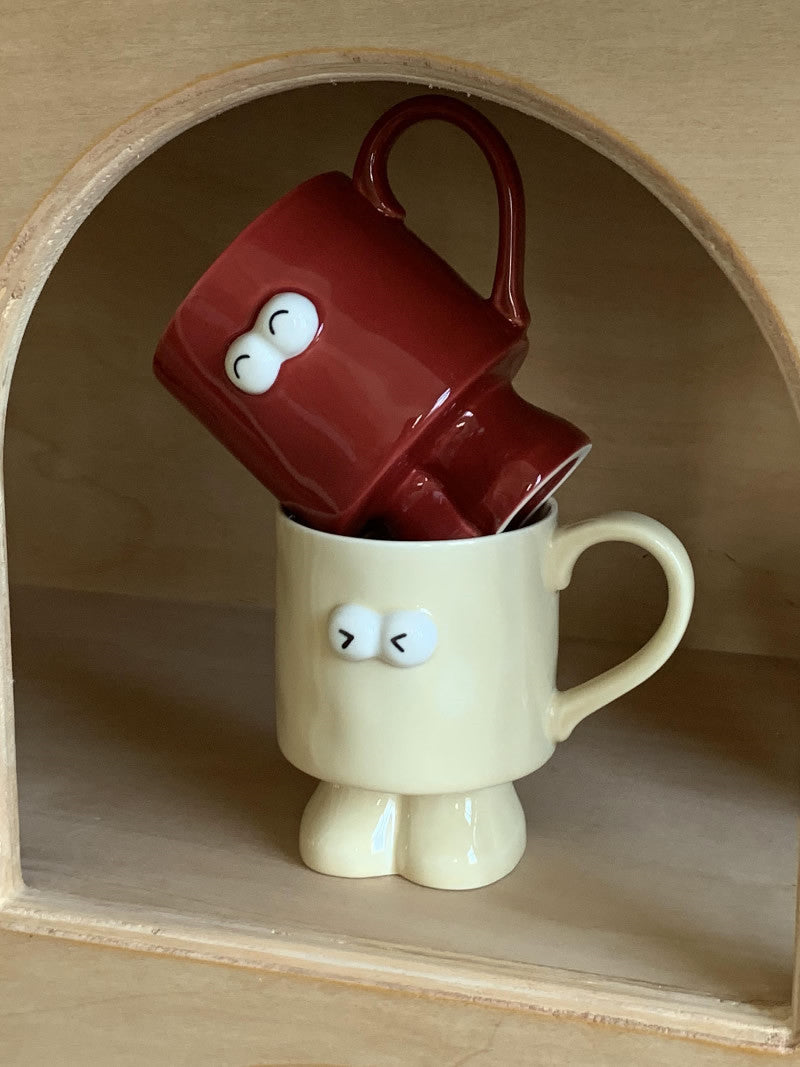 Creative Hip-Hop Smiley Ceramic Mug: Perfect Fun Gift