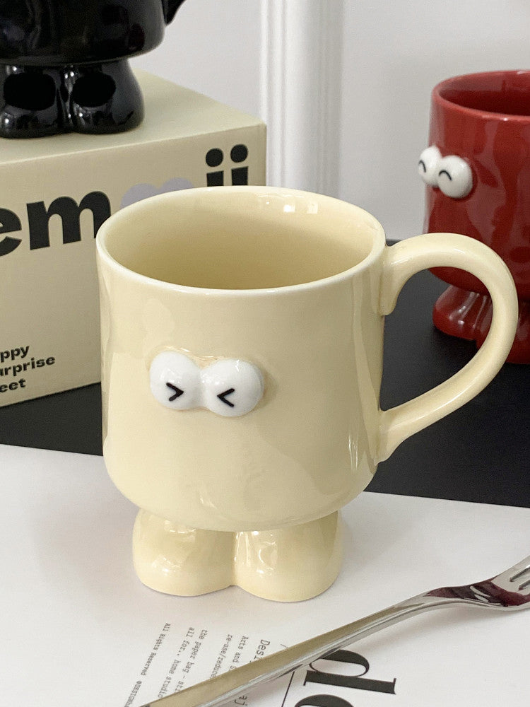 Creative Hip-Hop Smiley Ceramic Mug: Perfect Fun Gift