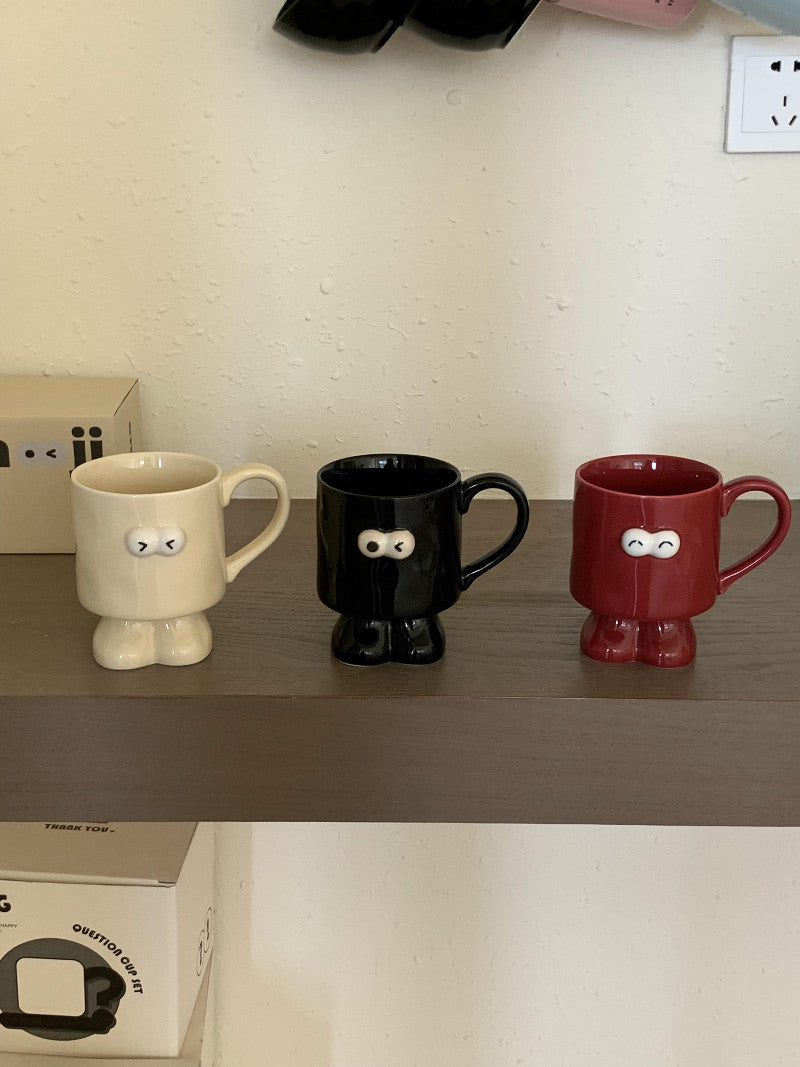 Creative Hip-Hop Smiley Ceramic Mug: Perfect Fun Gift