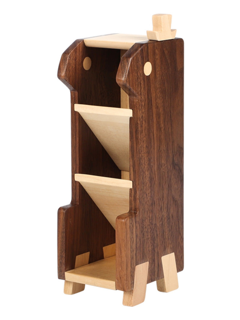 Creative Multi-Layer Wooden Pen Holder, Office Supplies Organization