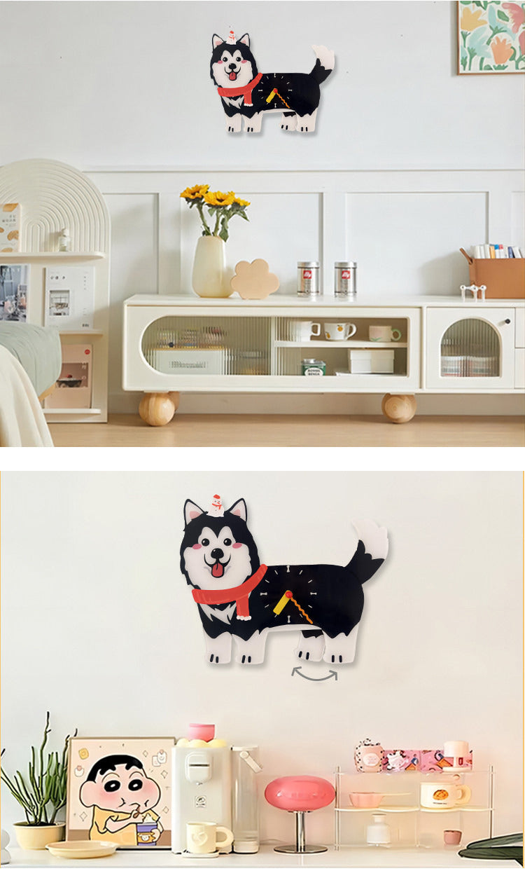 Creative Pet Dog Home Decorative Wall Clock,Children's room decoration