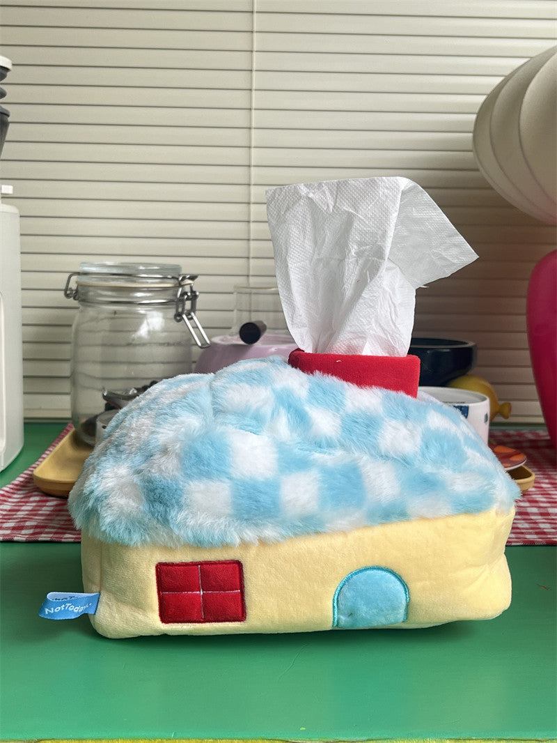 Creative Plush House Tissue Box: Cozy and Unique Home Decor