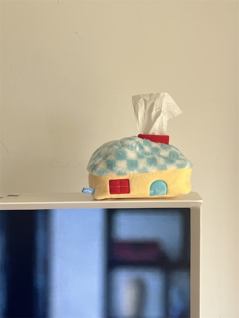 Creative Plush House Tissue Box: Cozy and Unique Home Decor