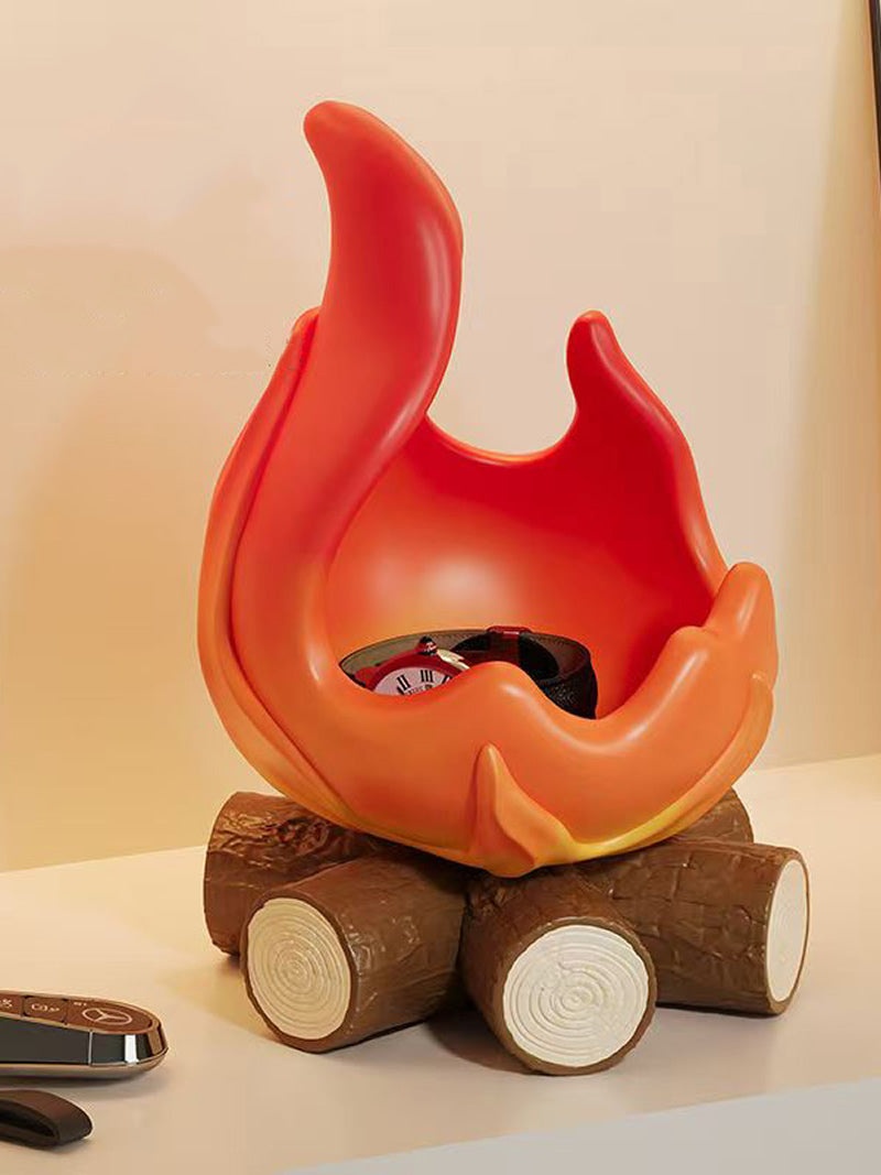 Creative Small Flame Desktop Storage Tray, Interesting Home Decoration