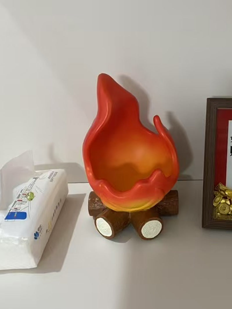 Creative Small Flame Desktop Storage Tray, Interesting Home Decoration