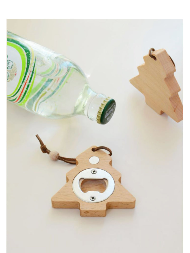 Creative Wooden Christmas Tree  Bottle Opener, Refrigerator Magnet,Kitchen Decoration