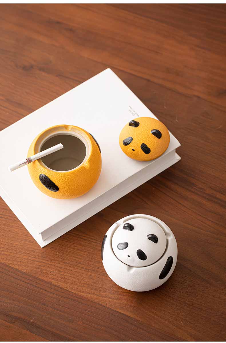 Cute Abstract Panda Ashtray, Desktop Ornament