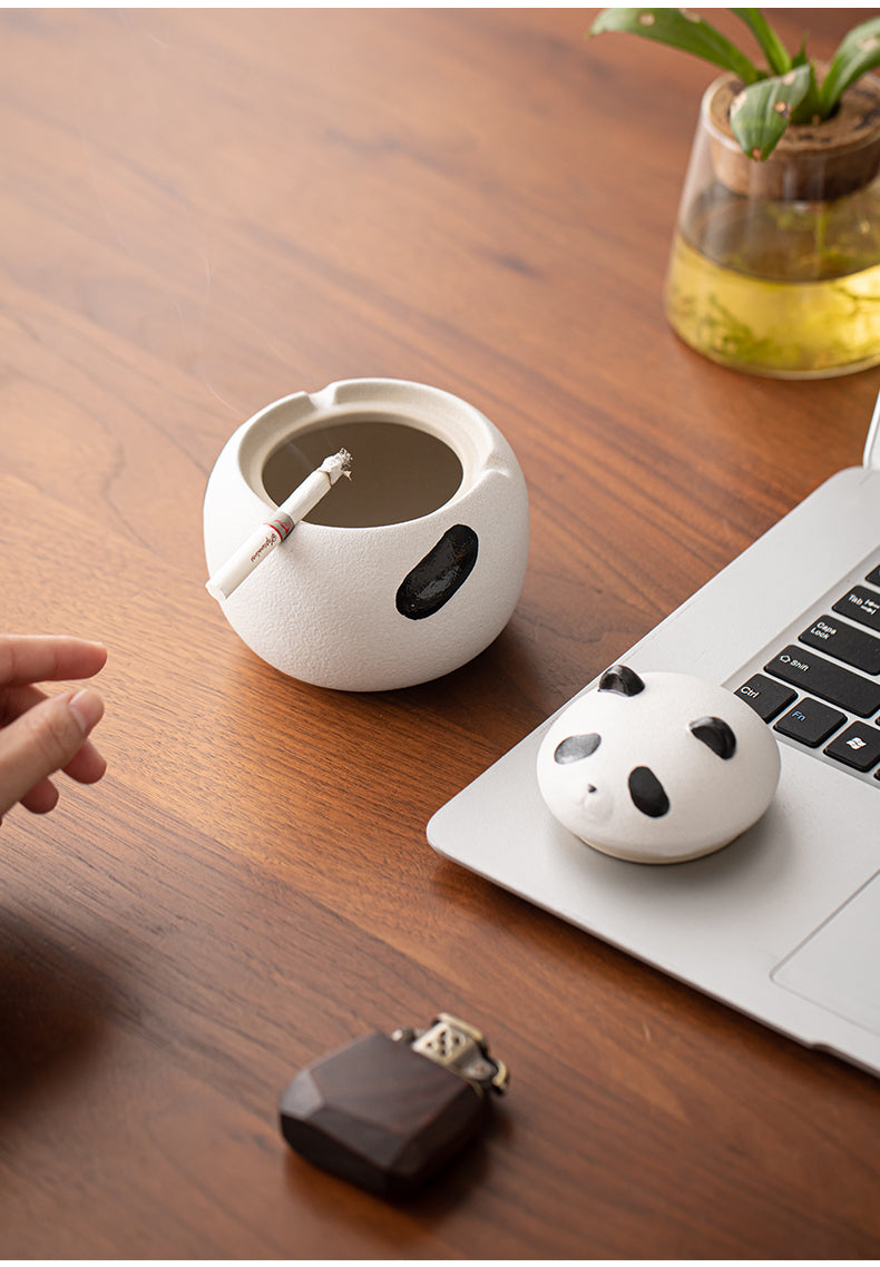 Cute Abstract Panda Ashtray, Desktop Ornament